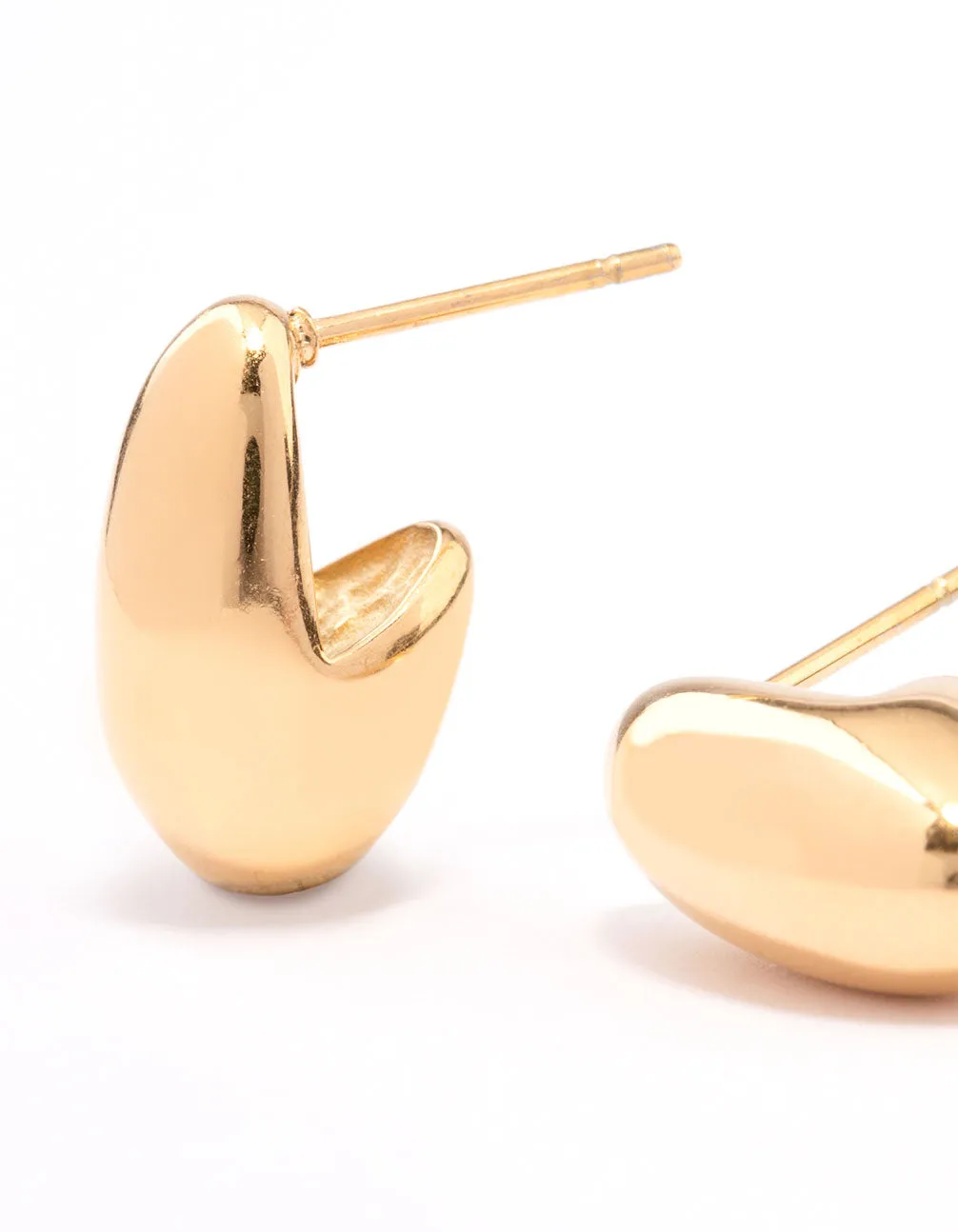 Gold Plated Surgical Steel Curved Bubble Stud Earrings sold by lovisa product image thumbnail 2