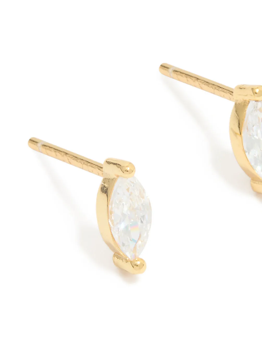 Gold Plated Sterling Silver Cubic Zirconia Marquise Earrings sold by lovisa product image thumbnail 2