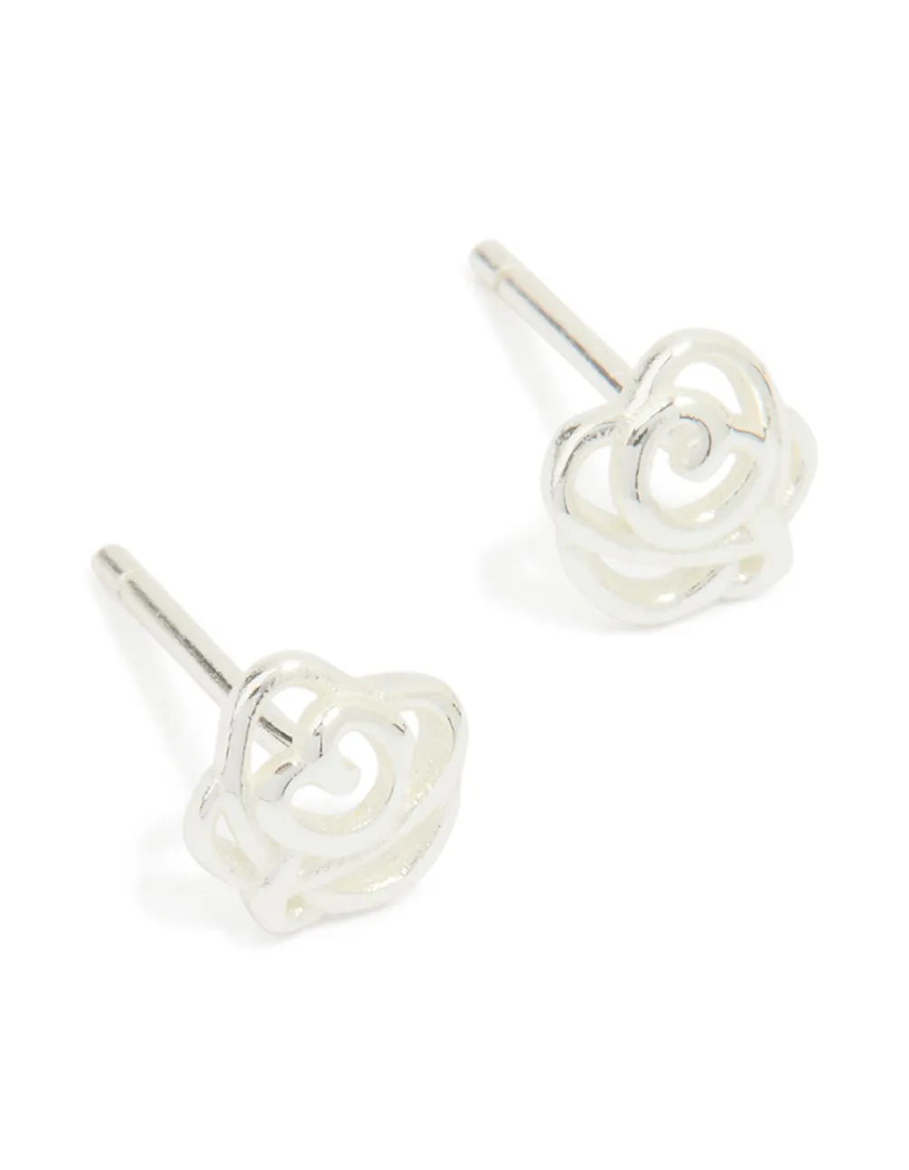 Sterling Silver Cubic Zirconia Rose Stud Earrings sold by lovisa