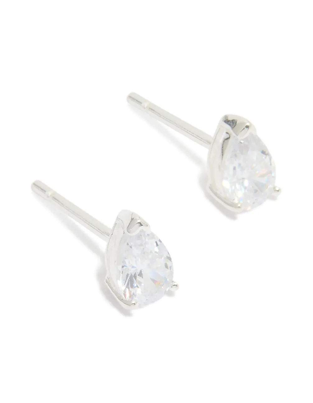 Sterling Silver Cubic Zirconia Pear Stud Earrings sold by lovisa