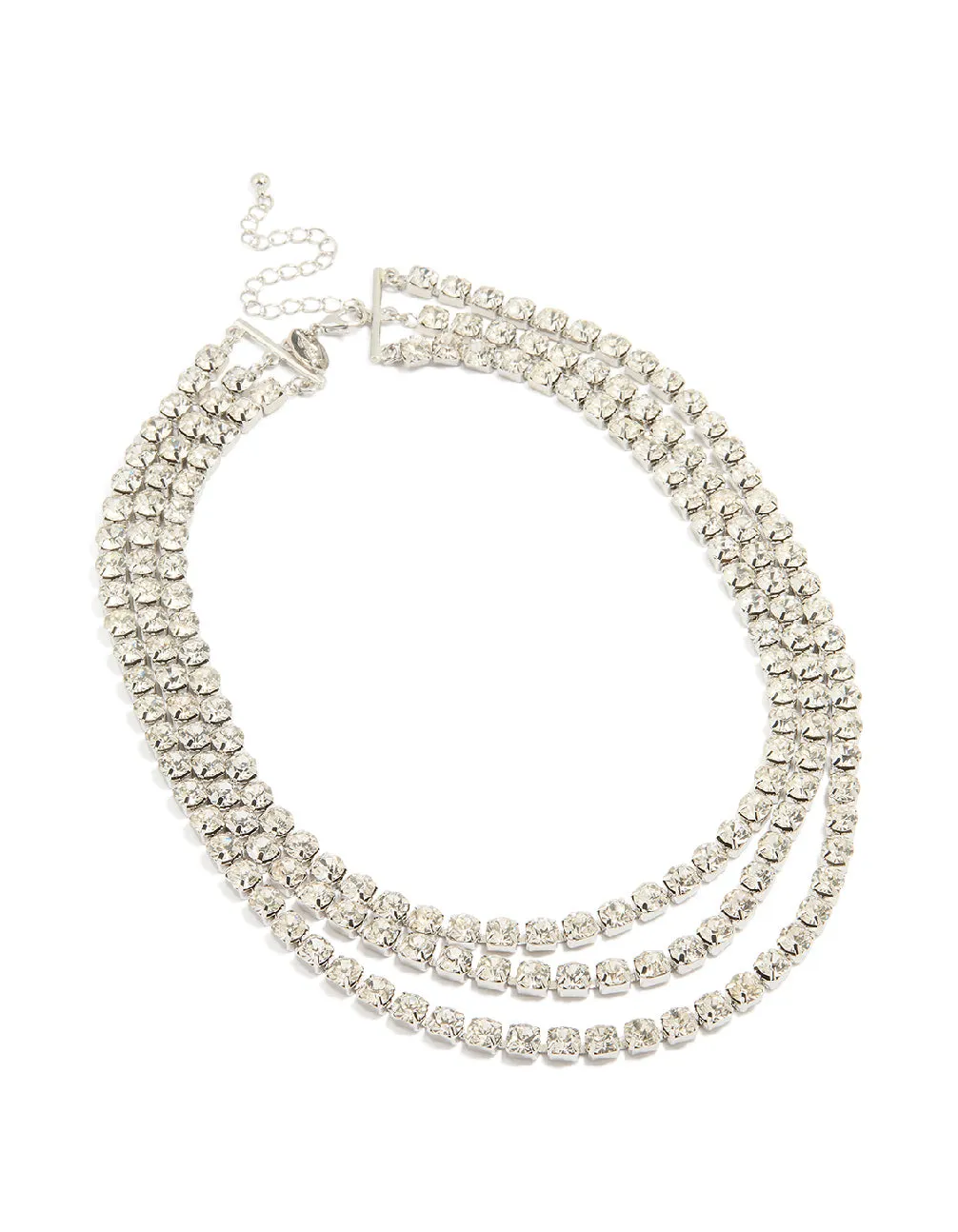 Silver Diamante Cup Chain Layered Necklace sold by lovisa product image thumbnail 2