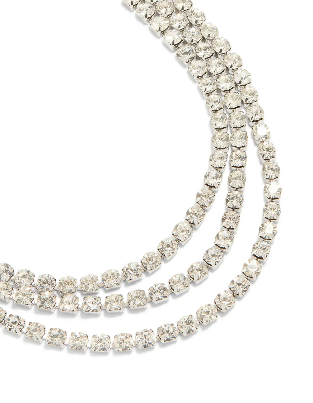 Silver Diamante Cup Chain Layered Necklace sold by lovisa