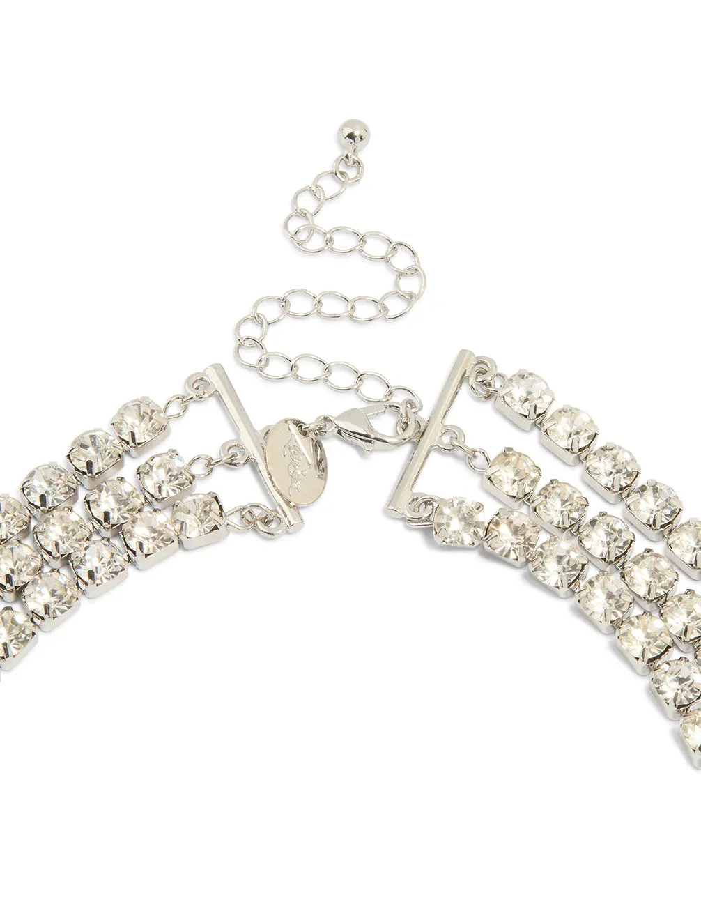 Silver Diamante Cup Chain Layered Necklace sold by lovisa product image thumbnail 3