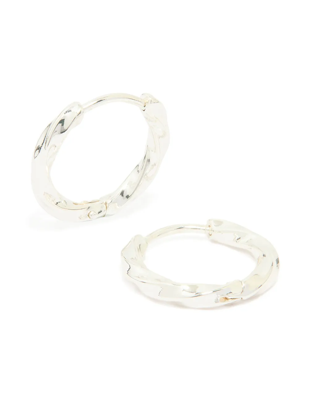 Waterproof Stainless Steel Twisted Hoop Earrings sold by lovisa