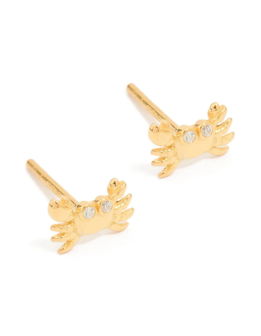 Gold Plated Sterling Silver Cubic Zirconia Crab Earrings sold by lovisa