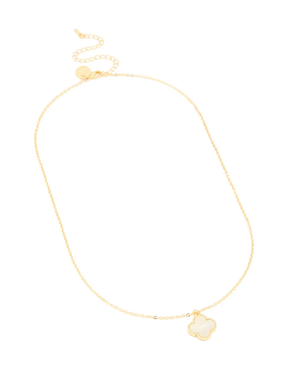 Gold Plated Flower Outline Pendant Necklace sold by lovisa product image thumbnail 2