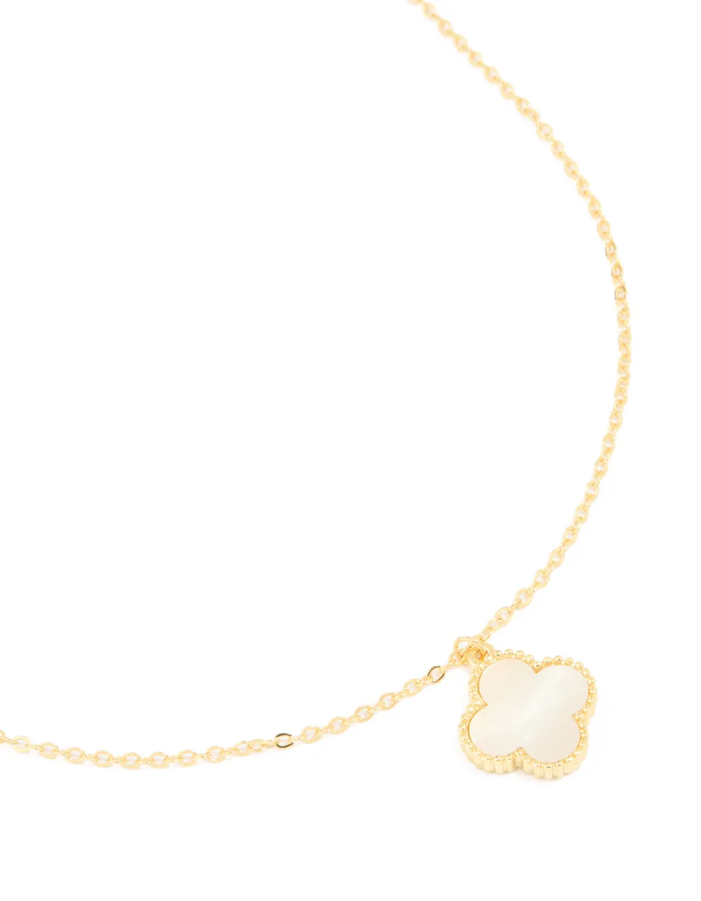 Gold Plated Flower Outline Pendant Necklace sold by lovisa