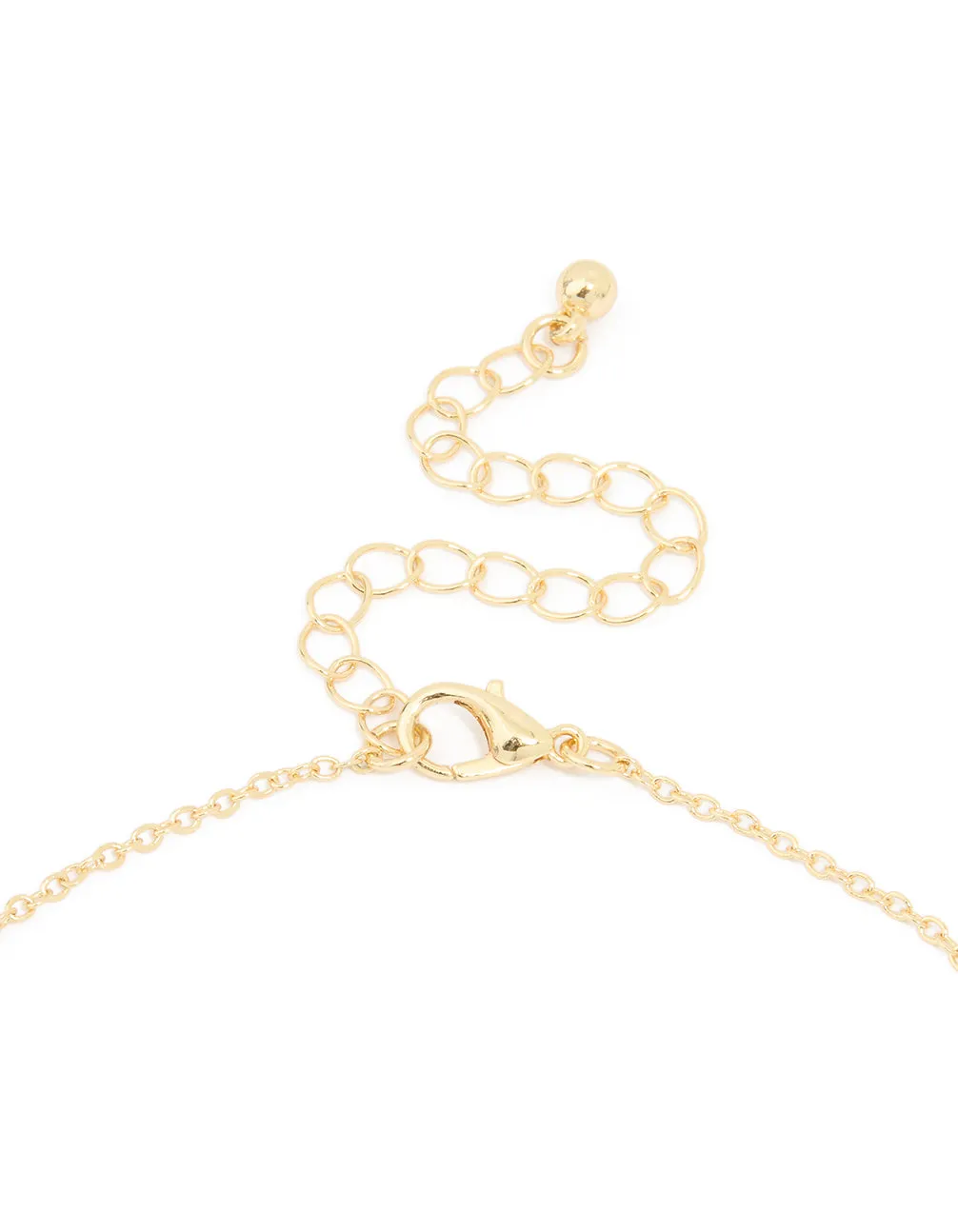 Gold Plated Cubic Zirconia Flower Station Necklace sold by lovisa product image thumbnail 3