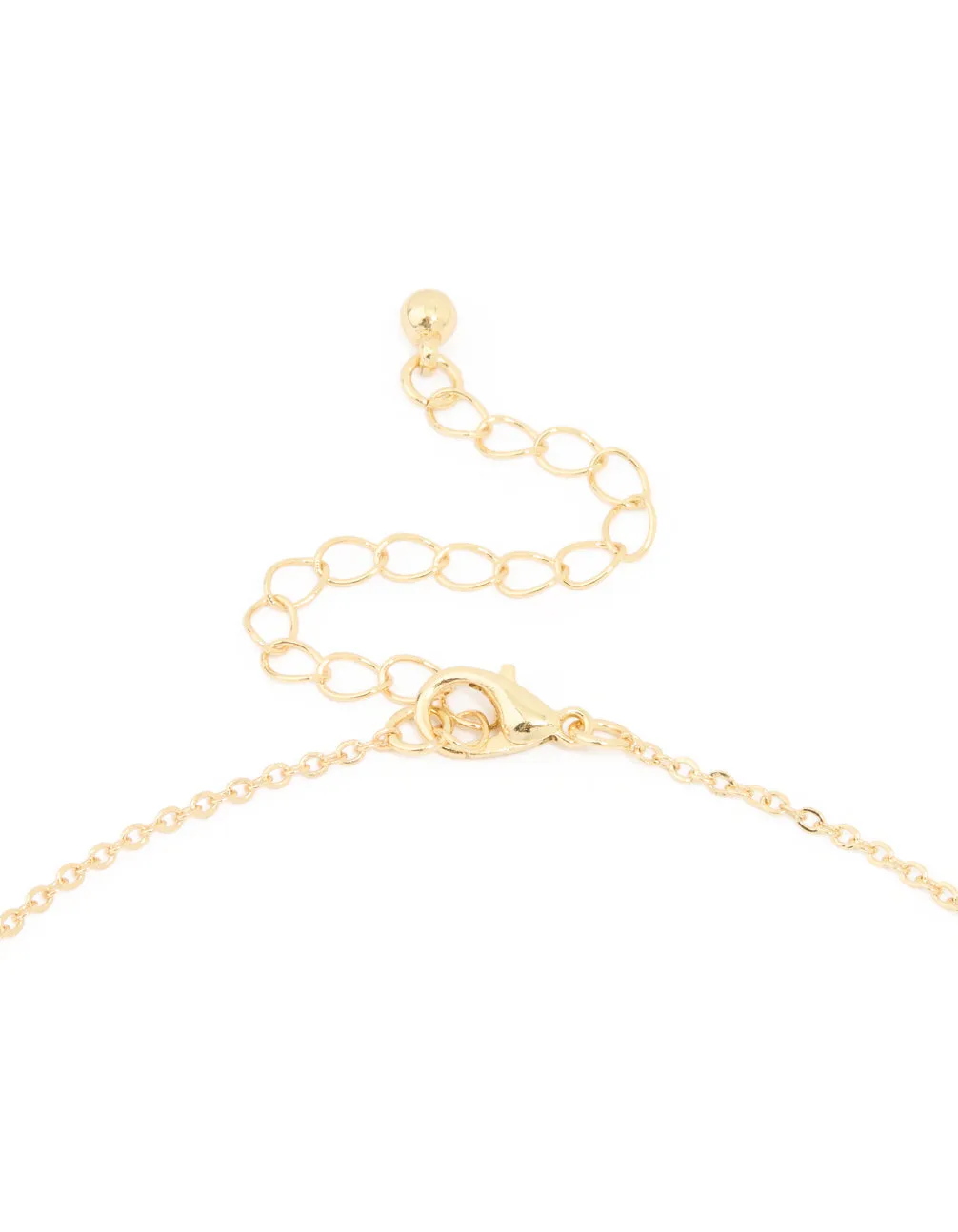 Gold Plated Cubic Zirconia Black Flower Trio Station Necklace sold by lovisa product image thumbnail 3