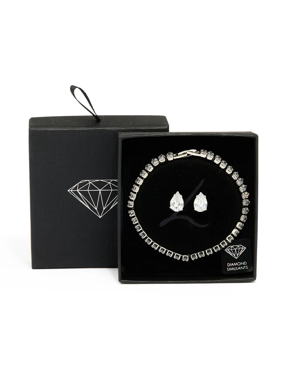 Silver Cubic Zirconia Earrings & Tennis Bracelet Set sold by lovisa product image thumbnail 3