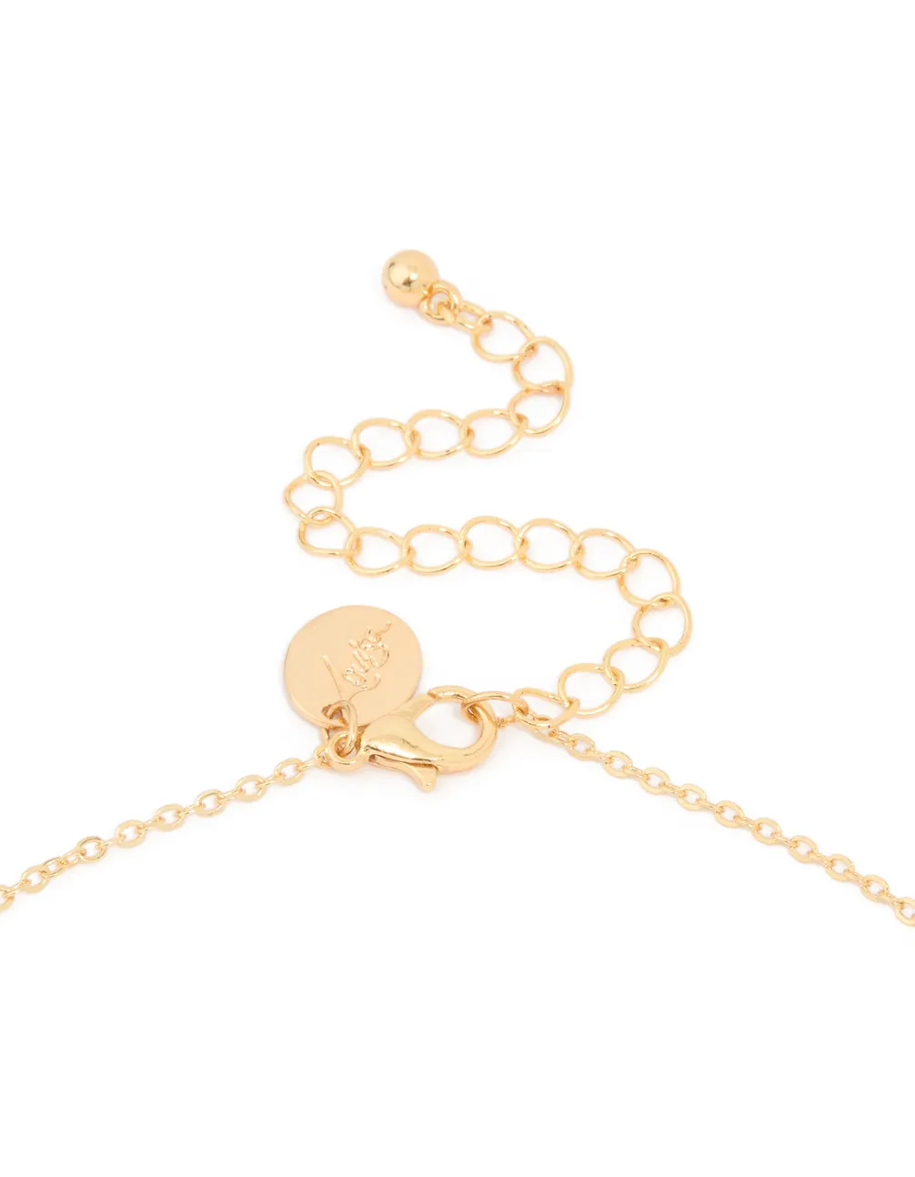 Gold Plated Cubic Zirconia & Freshwater Pearl Dainty Station Necklace sold by lovisa product image thumbnail 3