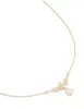 Gold Plated Cubic Zirconia Floral Teardrop Necklace sold by lovisa