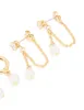 Gold Pearl Huggie & Chain Stud Earrings 2-Pack sold by lovisa