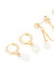 Gold Pearl Huggie & Chain Stud Earrings 2-Pack sold by lovisa