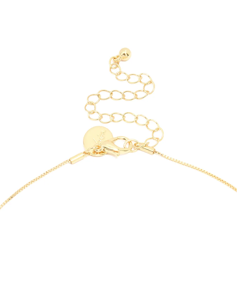 Gold Plated Brass Molten Pebble Pendant Necklace sold by lovisa product image thumbnail 3