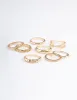 Gold Plain Molten Twist Ring 8-Pack sold by lovisa