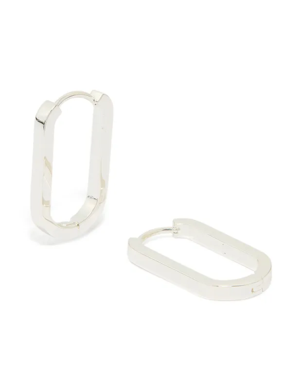 Waterproof Stainless Steel Oblong Hoop Earrings sold by lovisa