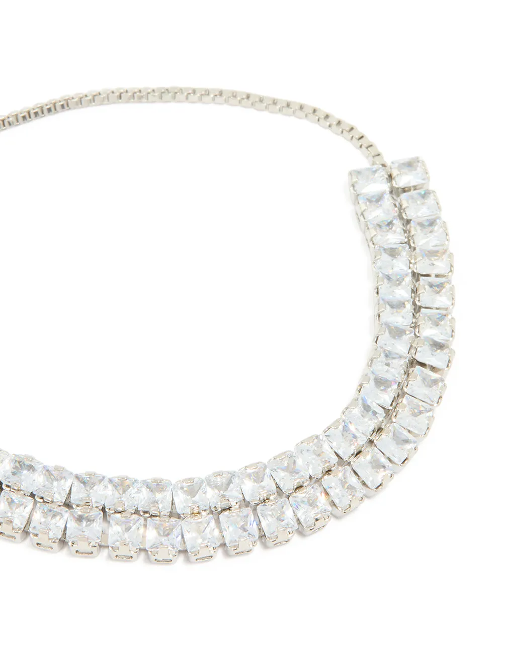 Silver Cubic Zirconia Rectangle Toggle Bracelet sold by lovisa product image thumbnail 2