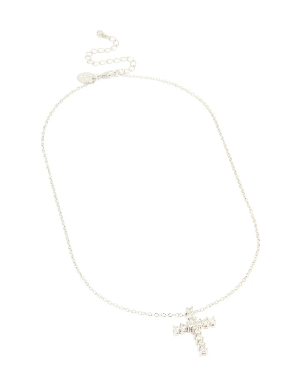 Silver Diamante Cross Necklace sold by lovisa product image thumbnail 2