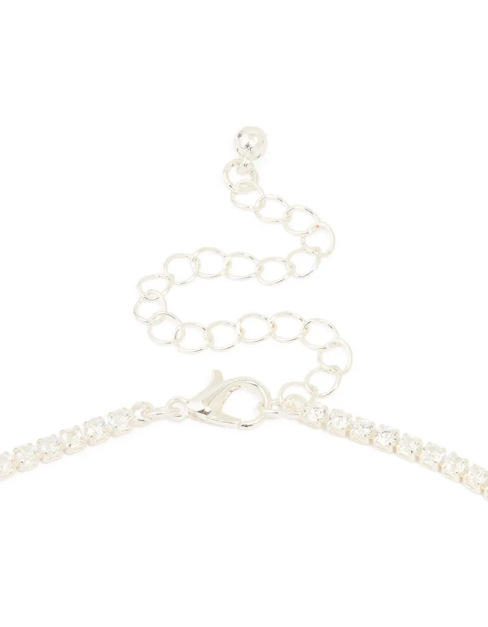 Silver Cubic Zirconia Tennis Necklace, Bracelet & Earrings Set sold by lovisa product image thumbnail 2