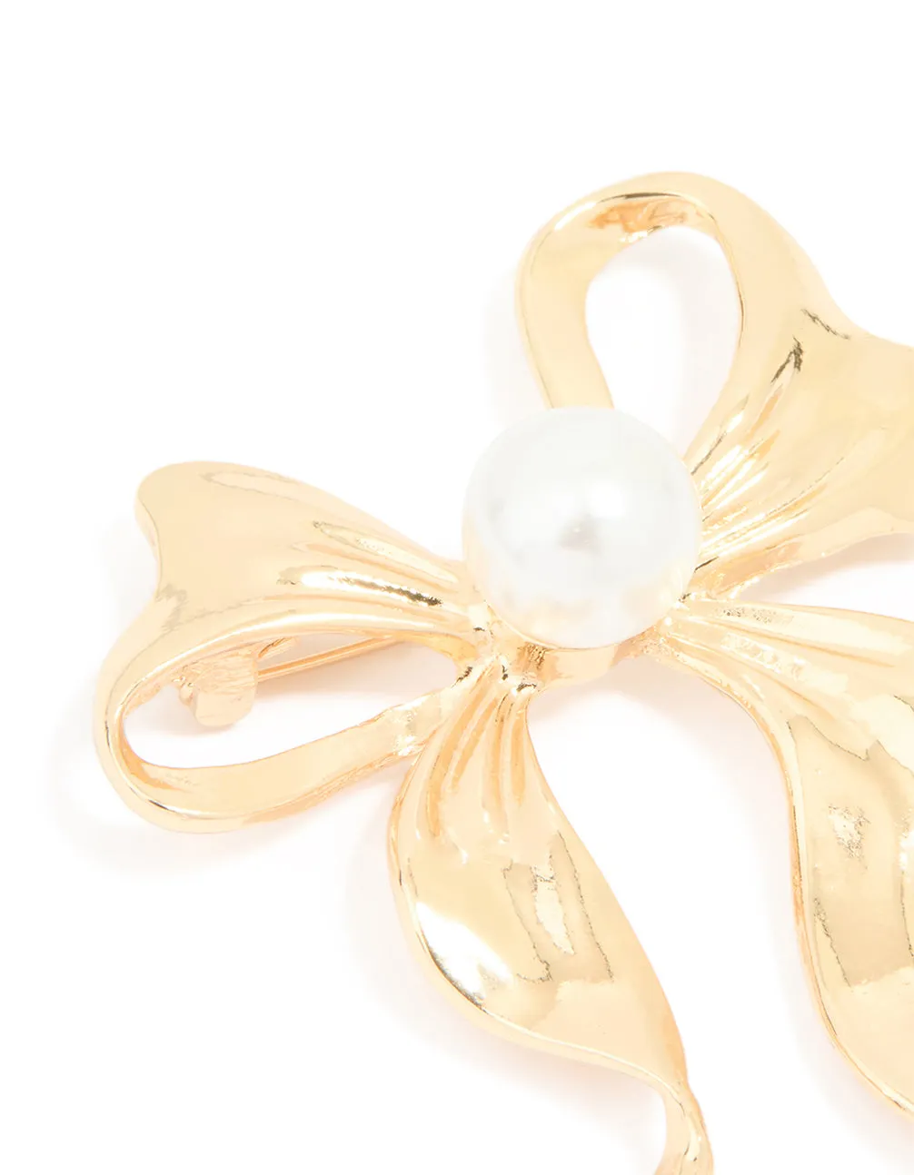 Gold Pearl Center Bow Brooch sold by lovisa product image thumbnail 2