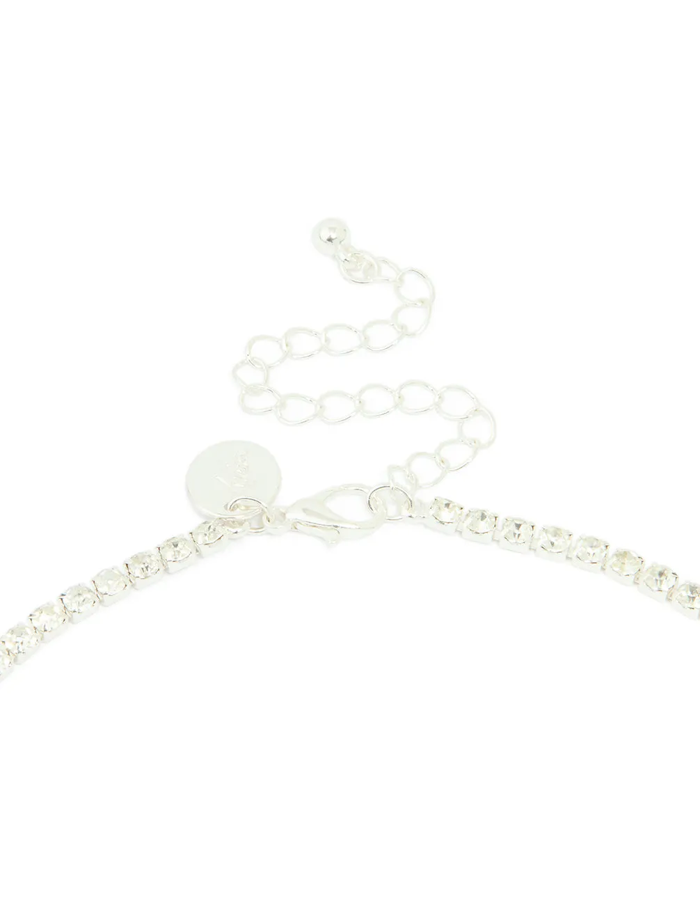 Silver Diamante Cup Chain Pearl Y-Necklace sold by lovisa product image thumbnail 3
