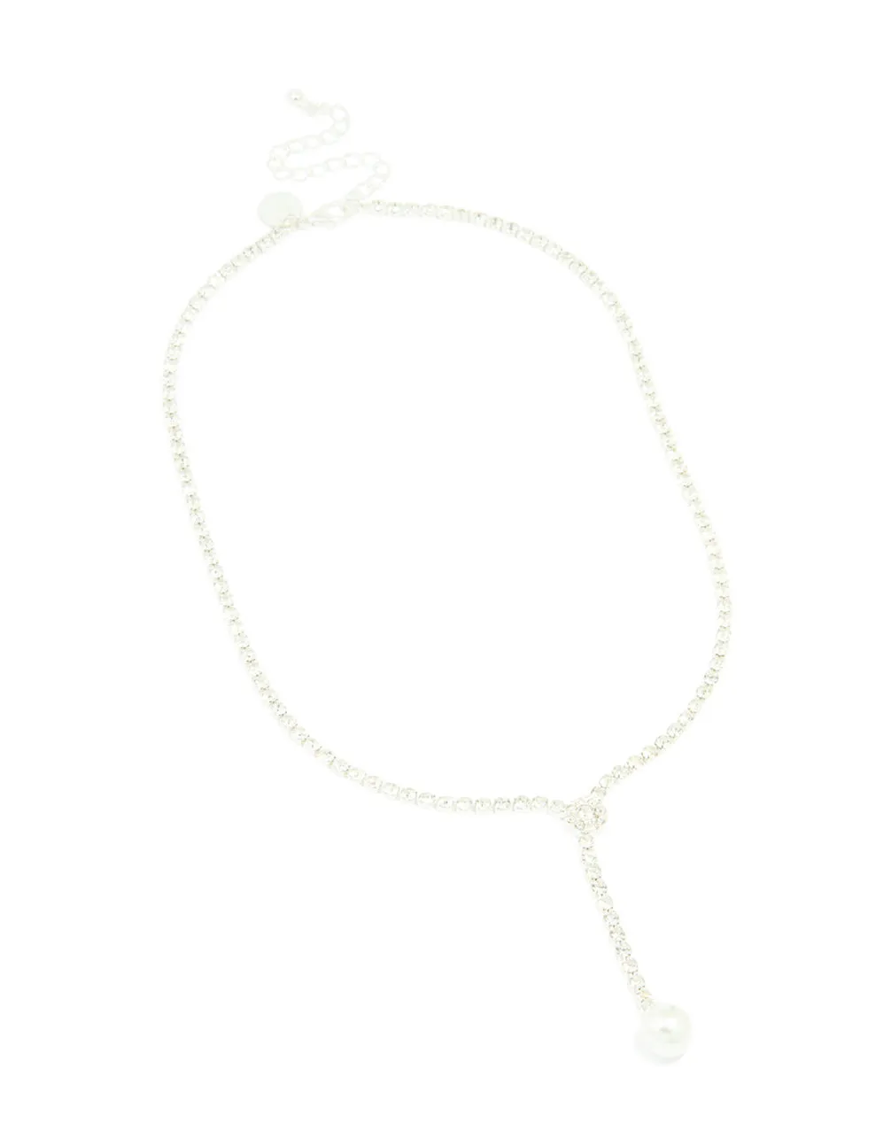 Silver Diamante Cup Chain Pearl Y-Necklace sold by lovisa product image thumbnail 2