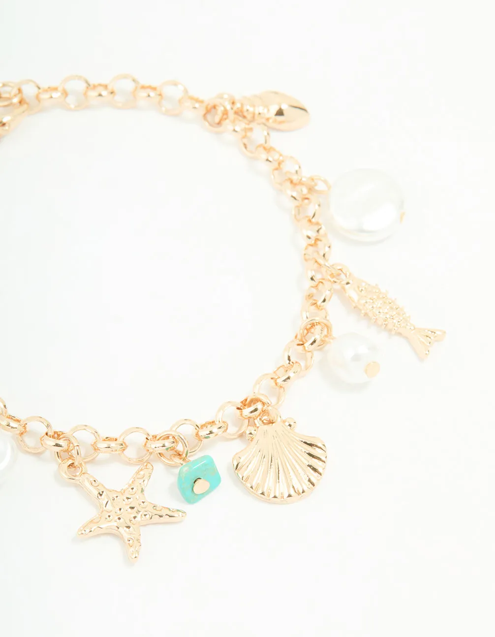 Gold Ocean Charm Bracelet sold by lovisa product image thumbnail 2