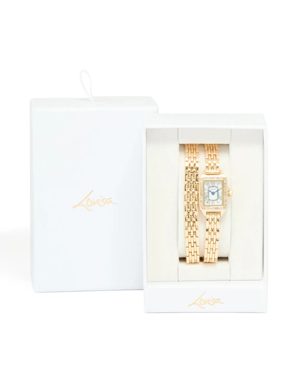 Gold Diamante Mini Double Strap Watch sold by lovisa product image thumbnail 3