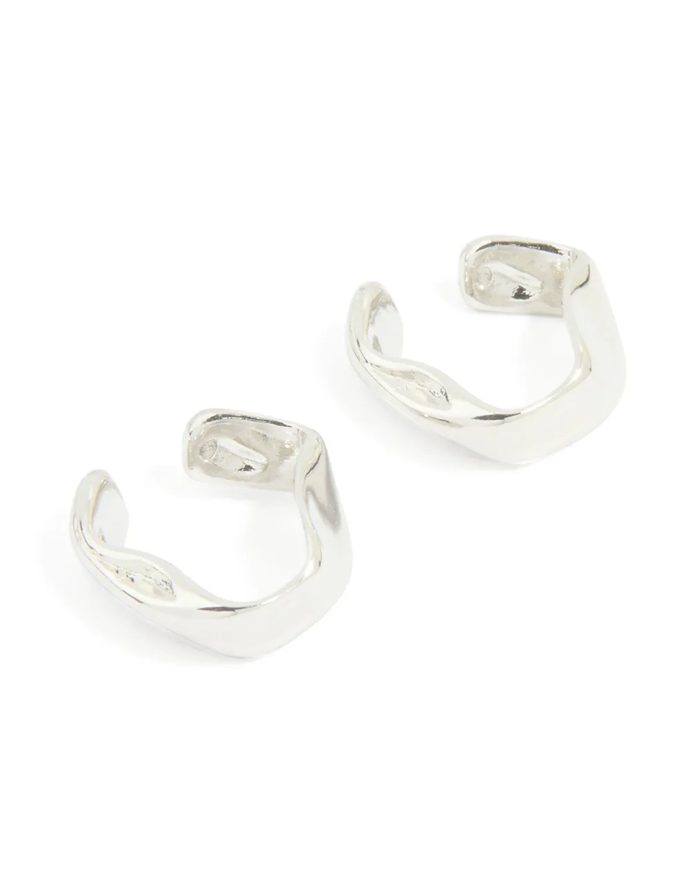 Silver Plated Single Molten Ear Cuff sold by lovisa