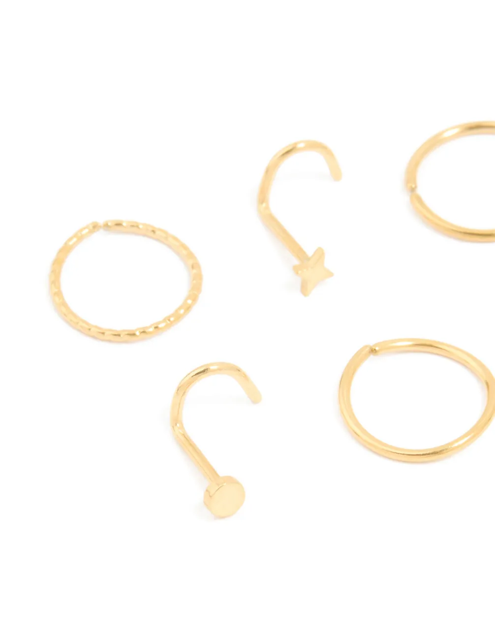 Surgical Steel Nose Stud & Ring 6-Pack sold by lovisa product image thumbnail 2