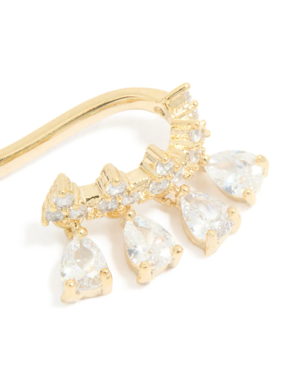 Gold Plated Cubic Zirconia Detailed Single Ear Cuff sold by lovisa product image thumbnail 2