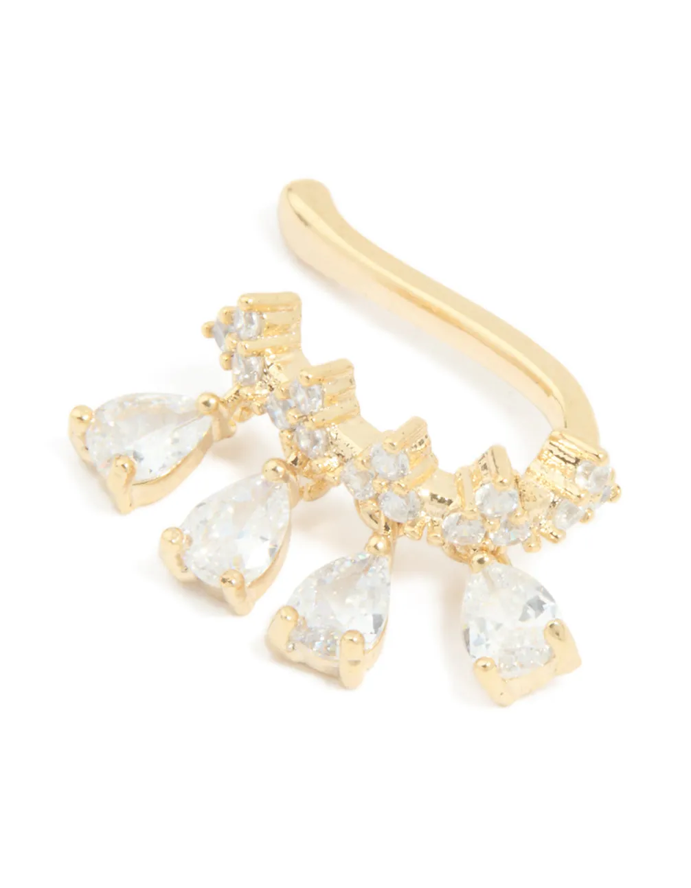 Gold Plated Cubic Zirconia Detailed Single Ear Cuff sold by lovisa product image thumbnail 3