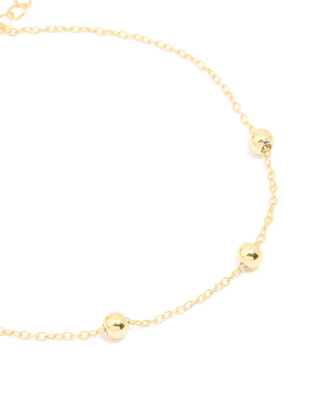 Gold Plated Sterling Silver Station Chain Bracelet sold by lovisa product image thumbnail 2