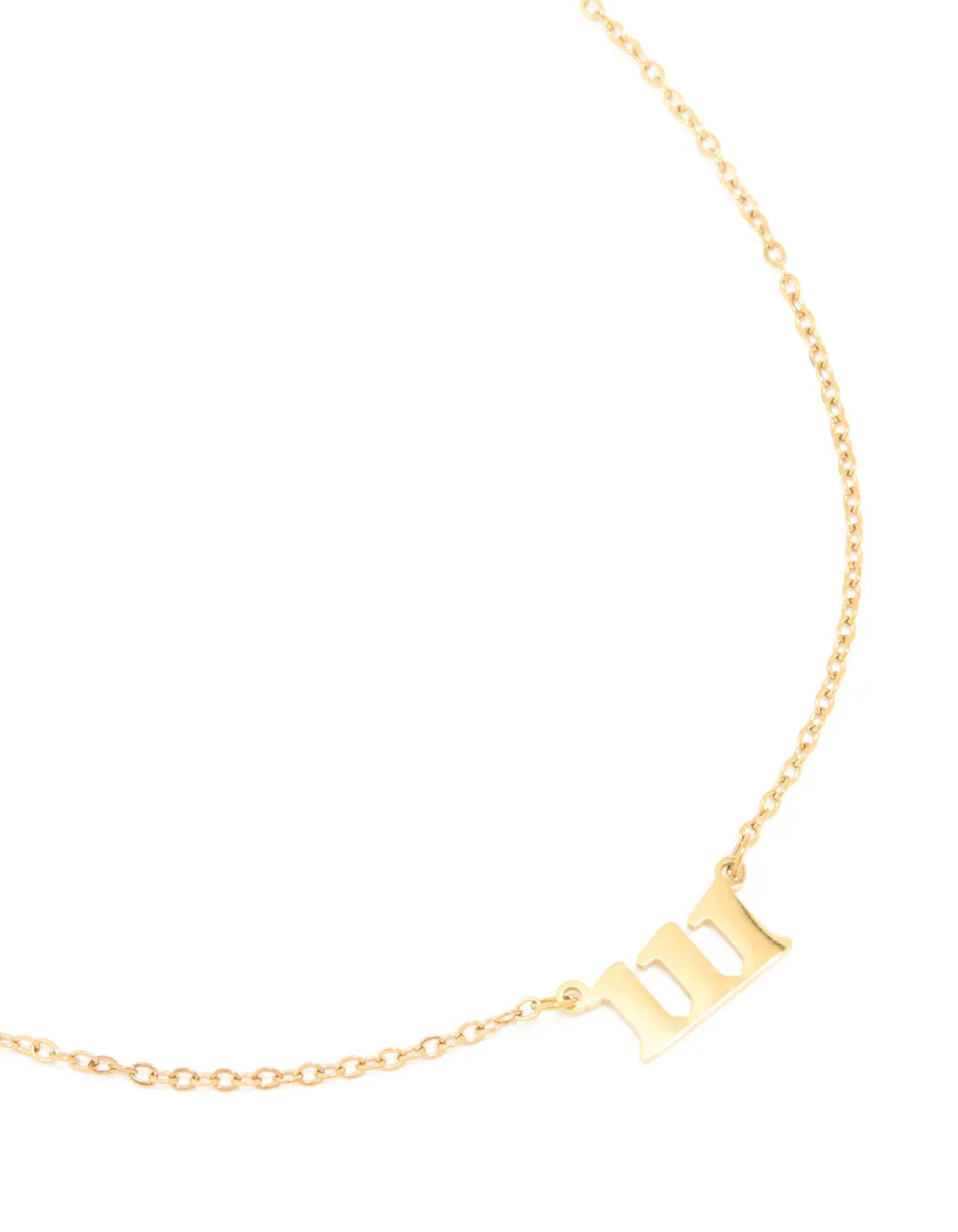 Waterproof Gold Plated Stainless Steel Angel Number 111 Necklace sold by lovisa