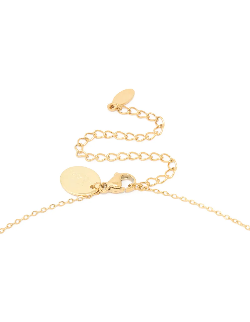 Waterproof Gold Plated Stainless Steel Cubic Zirconia Sagittarius Necklace sold by lovisa product image thumbnail 3