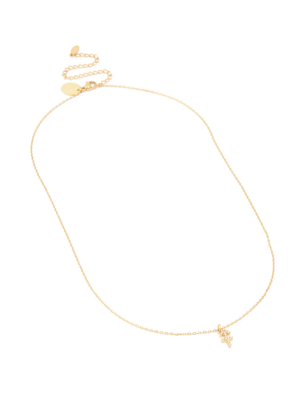 Waterproof Gold Plated Stainless Steel Cubic Zirconia Sagittarius Necklace sold by lovisa product image thumbnail 2