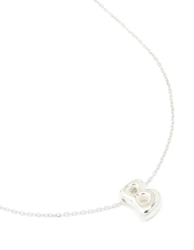 Waterproof Stainless Steel Large Bubble Letter B Necklace sold by lovisa