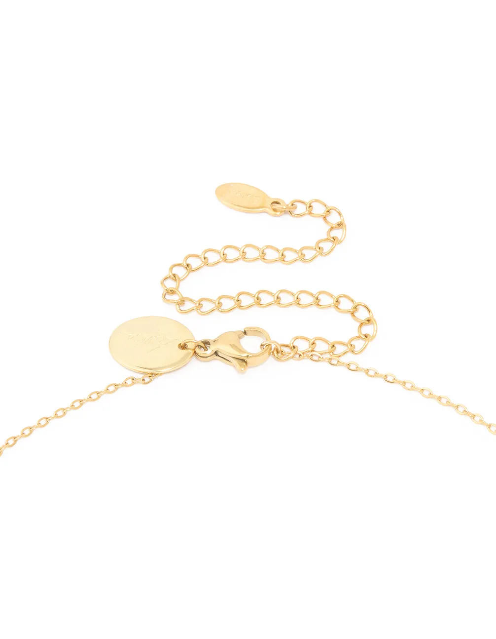 Waterproof Gold Plated Stainless Steel Cubic Zirconia Aries Zodiac Sign Necklace sold by lovisa product image thumbnail 3