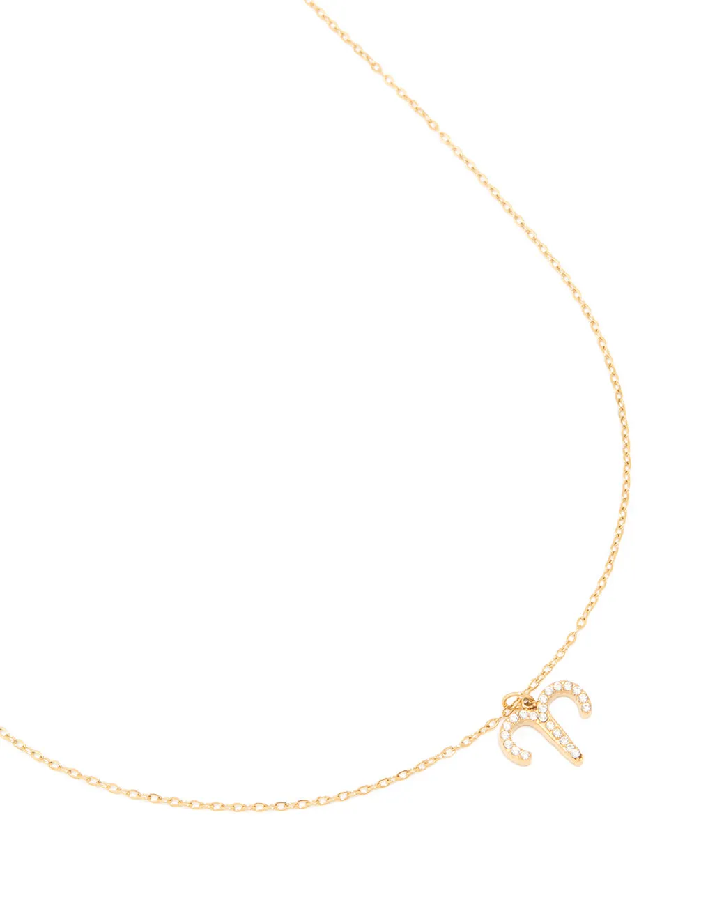 Waterproof Gold Plated Stainless Steel Cubic Zirconia Aries Zodiac Sign Necklace sold by lovisa