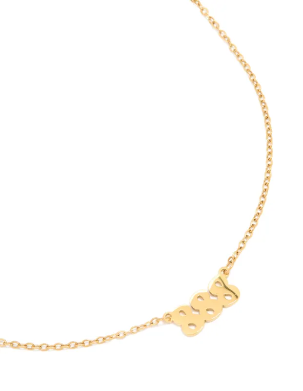 Waterproof Gold Plated Stainless Steel Angel Number 888 Necklace sold by lovisa