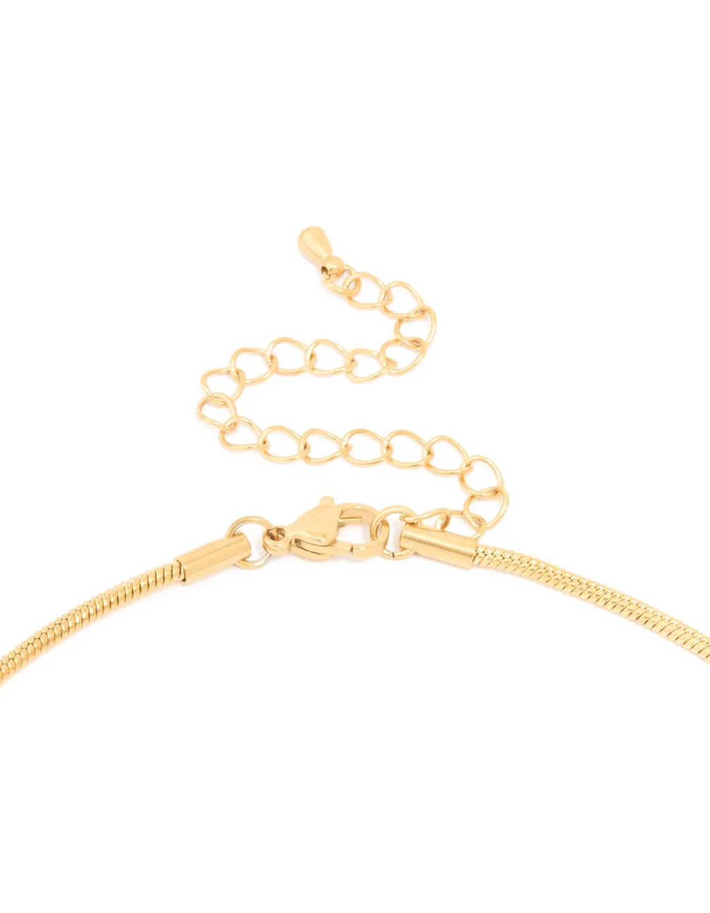 Waterproof Gold Plated Stainless Steel Snake Short Necklace sold by lovisa product image thumbnail 3