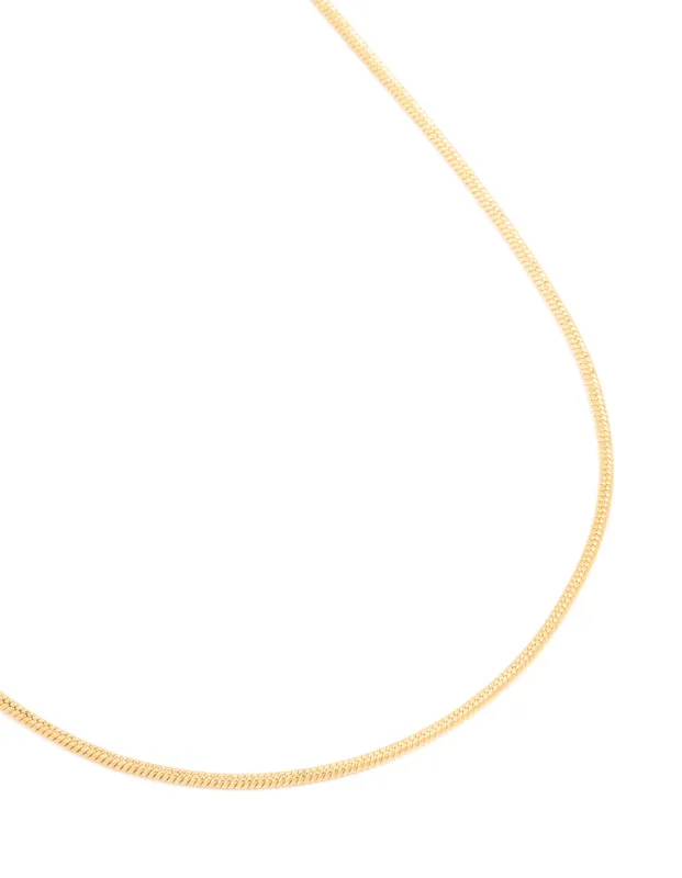 Waterproof Gold Plated Stainless Steel Snake Short Necklace sold by lovisa