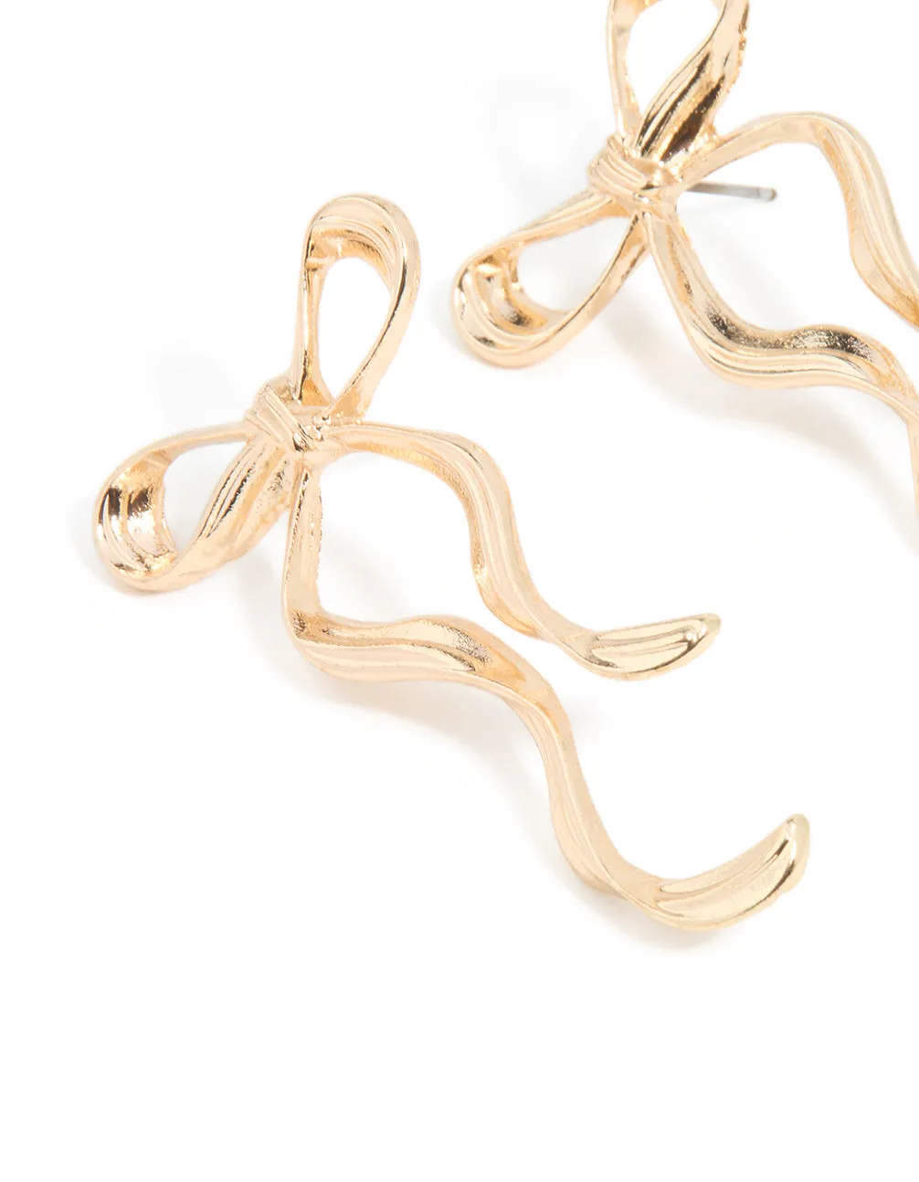 Gold Dangle Bow Stud Earrings sold by lovisa product image thumbnail 2