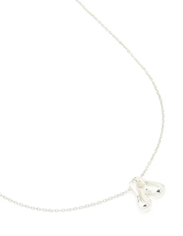 Waterproof Stainless Steel Large Bubble Letter A Necklace sold by lovisa