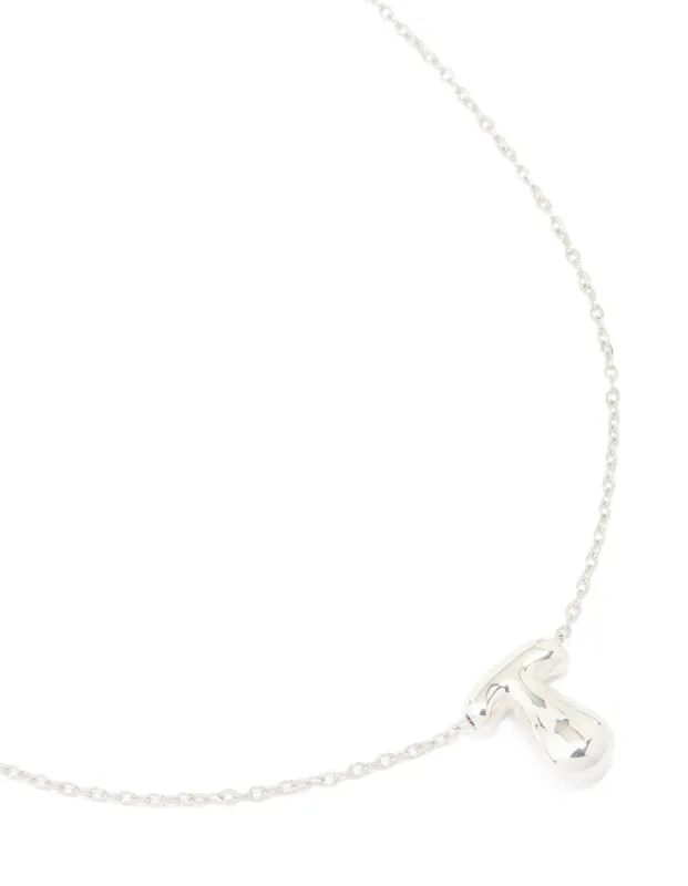 Waterproof Stainless Steel Large Bubble Letter T Necklace sold by lovisa