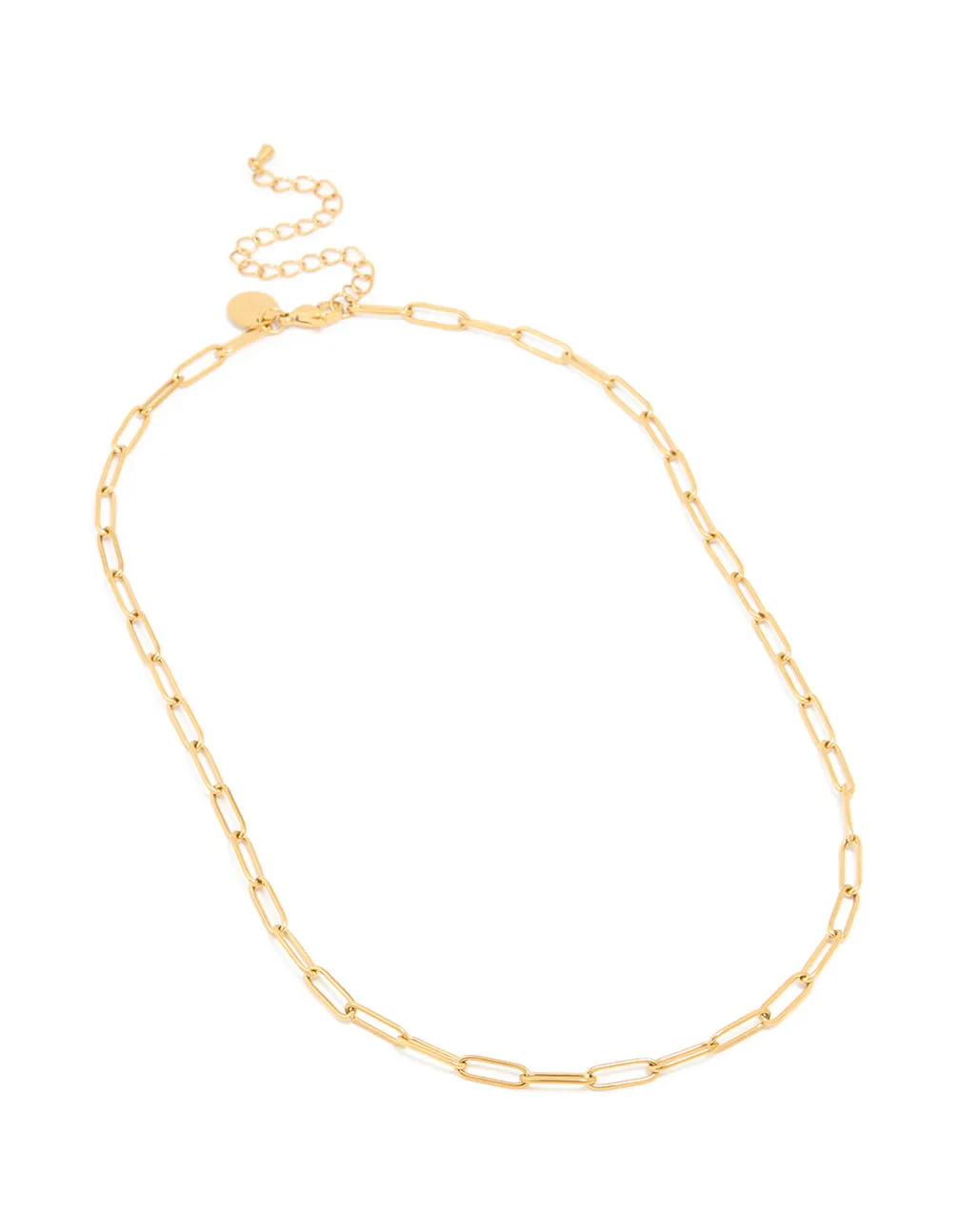 Waterproof Gold Plated Stainless Steel Open Oval Link Necklace sold by lovisa product image thumbnail 2