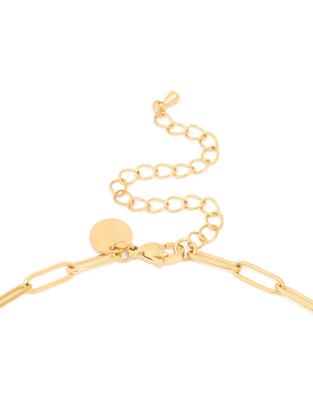 Waterproof Gold Plated Stainless Steel Open Oval Link Necklace sold by lovisa product image thumbnail 3