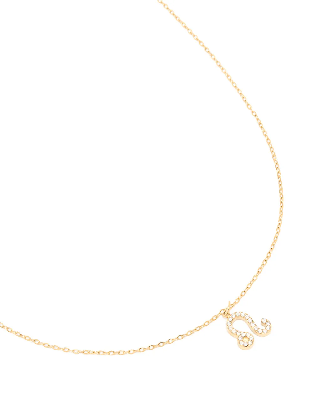 Waterproof Gold Plated Stainless Steel Cubic Zirconia Leo Necklace sold by lovisa