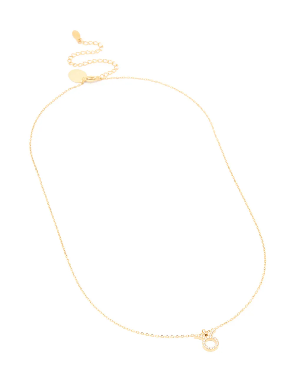 Waterproof Gold Plated Stainless Steel Cubic Zirconia Taurus Zodiac Sign Necklace sold by lovisa product image thumbnail 2